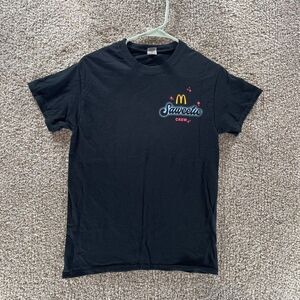 McDonalds Shirt Adult Small Black Saweetie Crew Employee Uniform Cotton‎ Work